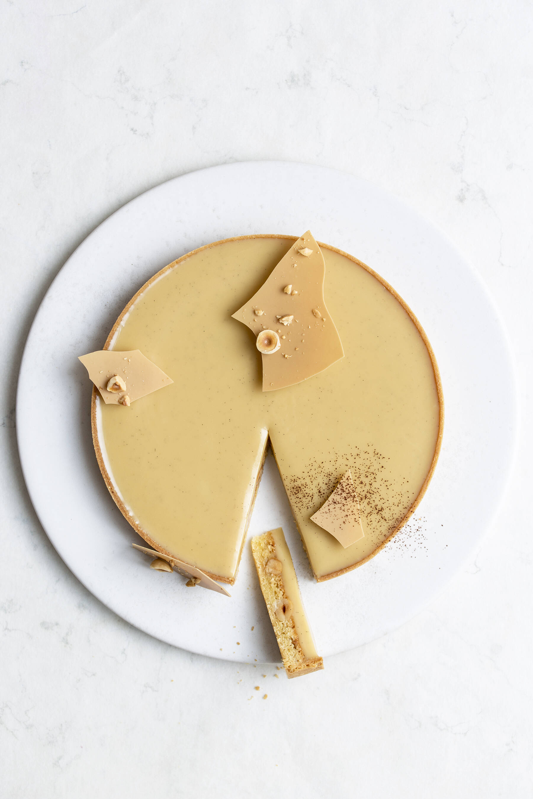 Coffee hazelnut tart